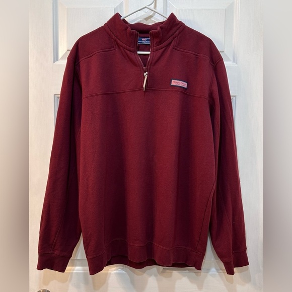 Vineyard Vines Sweater Womens Sz L Maroon Dreamcloth Shep Shirt Martha Vineyard - Picture 1 of 12